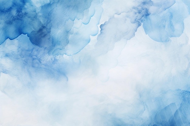 Zdjęcie abstrakcyjne niebieskie i białe akwarele