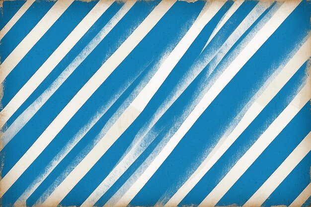 Abstrakcyjne niebieskie tło, biały paskowy wzór i bloki w liniach przekątnych z niebieską teksturą vintage