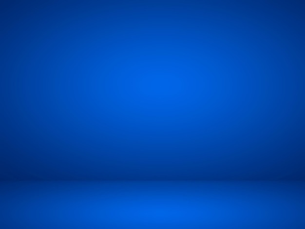 Abstrakcyjne niebieskie tło z gładkim gradientem używane do projektowania szablonów stron internetowych produktu studio pokoju