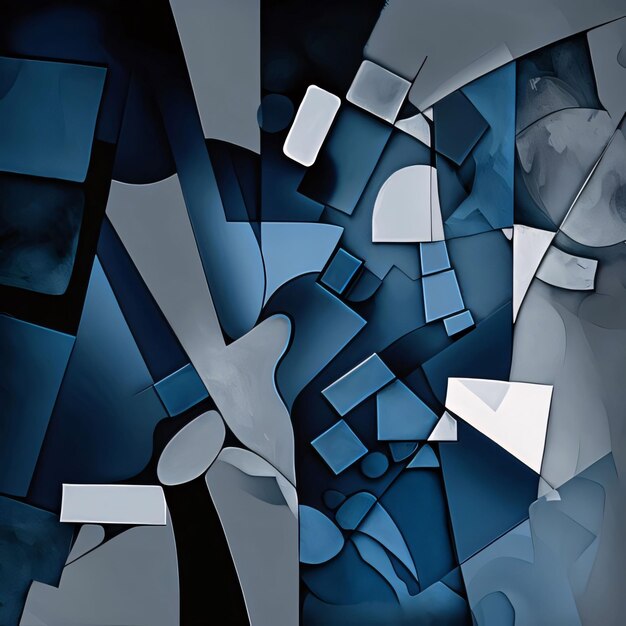 abstrakcyjne niebieskie tło z niektórymi elementami sześciennymi w nim renderowanie 3D