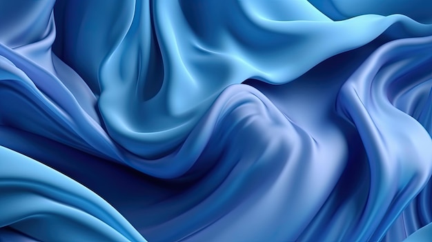 Abstrakcyjne niebieskie tło z złożonymi warstwami tkaniny levitujące modne tapety