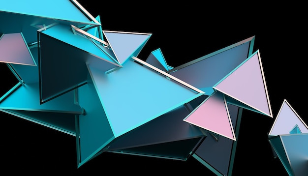 Abstrakcyjne renderowanie 3d kształtów geometrycznych