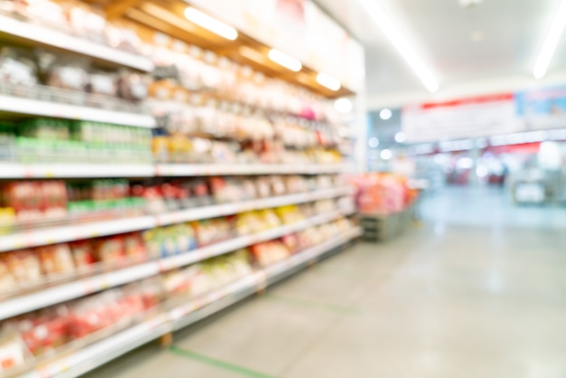 abstrakcyjne rozmycie i nieostry supermarket na tle