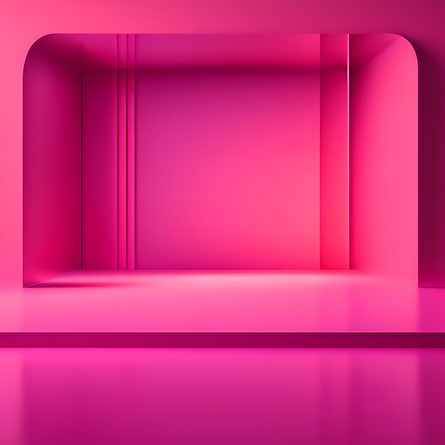Abstrakcyjne różowe tło studyjne do prezentacji produktu Pusty pokój z cieniami okna