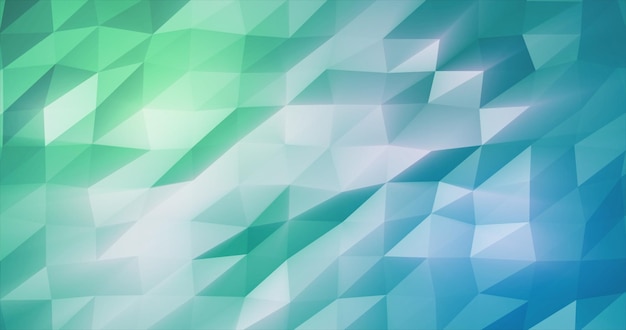 Abstrakcyjne ruchome trójkąty zielony low poly cyfrowy futurystyczny streszczenie tło
