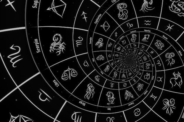 Abstrakcyjne stare koncepcyjne tło na temat mistycyzmu astrologii fantazji