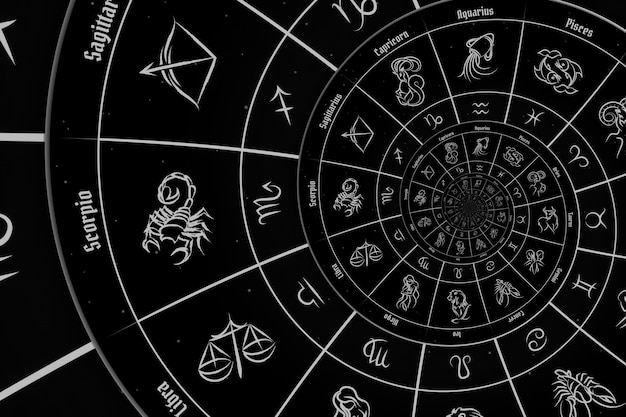 Abstrakcyjne stare koncepcyjne tło na temat mistycyzmu astrologii fantazji