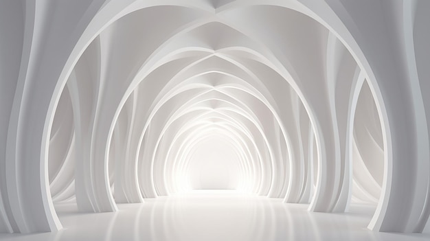 abstrakcyjne tło architektury łukowate wnętrza renderowania 3d