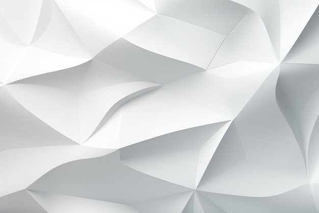 Abstrakcyjne tło białego wielobocznego papieru origami renderowanie 3D