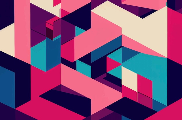 Abstrakcyjne tło geometryczne kolorowa ilustracja geometryczna