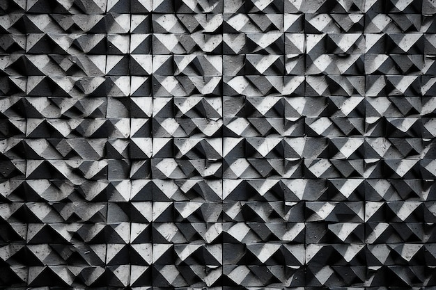 Abstrakcyjne tło geometrycznych kształtów wykonanych z bloczków betonowych w czerni i bieli