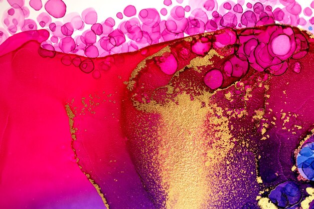 Abstrakcyjne tło grafiki w kolorze winorośli z różowymi bąbelkami