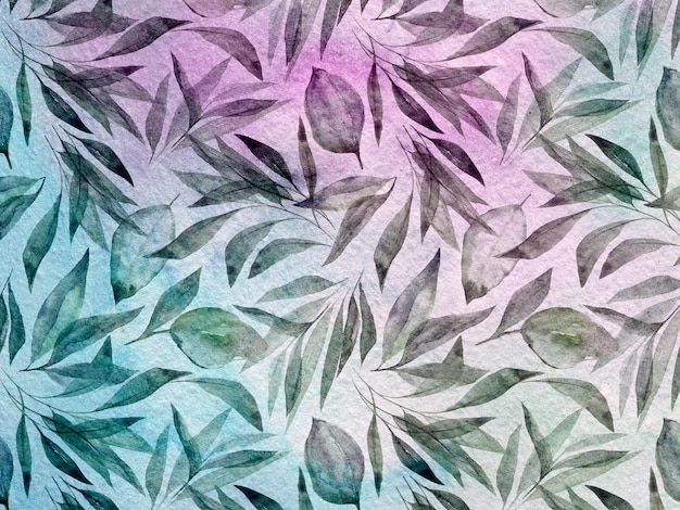 Abstrakcyjne tło gringe Akwarela niebiesko-różowa tapeta z kwiatowym wzorem