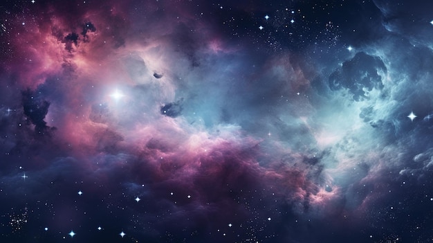 Abstrakcyjne tło kosmiczne z gwiazdami mgławicy i galaktykami ilustracja 3d