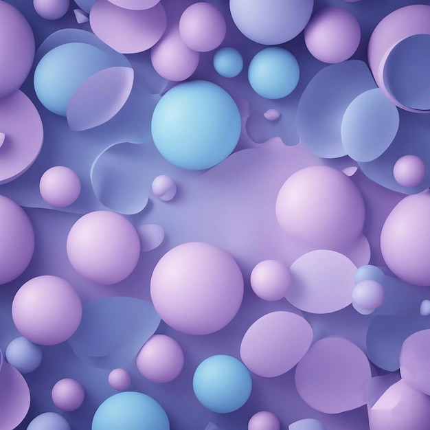 Abstrakcyjne tło kuli w pięknym pastelowym fioletowo-niebieskim kolorze Generacyjna sztuczna inteligencja