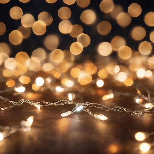Abstrakcyjne tło lampek choinkowych niewyraźne tło nowego roku świecąca girlanda z bokeh
