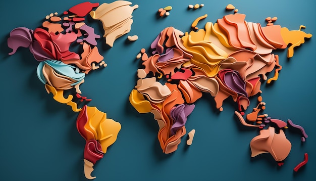 Zdjęcie abstrakcyjne tło mapy świata