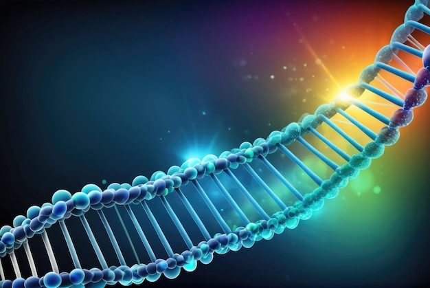 Abstrakcyjne tło naukowe z medycznym DNA