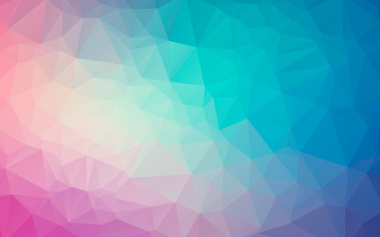 Zdjęcie abstrakcyjne tło nieregularnego wielokąta z trójkątnym wzorem w pełnym wielokolorowym kolorze - low poly