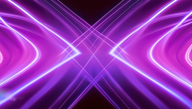 Abstrakcyjne tło światło neonowe pokaz laserowy wykres korektora impulsowego widmo ultrafioletowe linie energetyczne impulsu energia kwantowa impuls fioletowe świecące dynamiczne linie