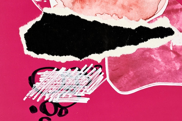Zdjęcie abstrakcyjne tło wielokolorowy kolaż artystyczny kreatywny projekt wzoru do druku pocztówka z zaproszeniem rysunek plakatu kolorowa tapeta różowe, białe kontrastowe kolory