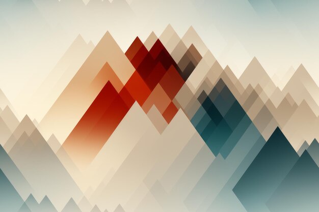 abstrakcyjne tło z górami w kolorze czerwonym, pomarańczowym i niebieskim