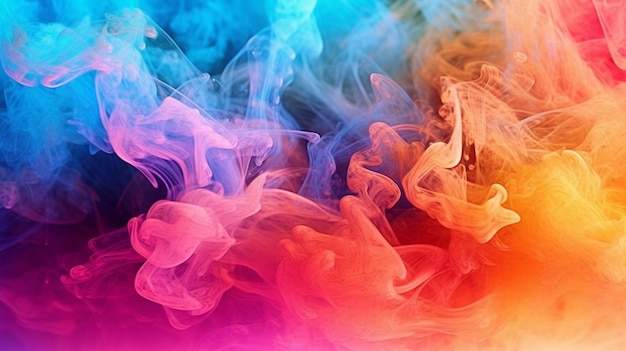 abstrakcyjne tło z kolorowymi puchami dymu kolorowy tło dymu kolorowe tło