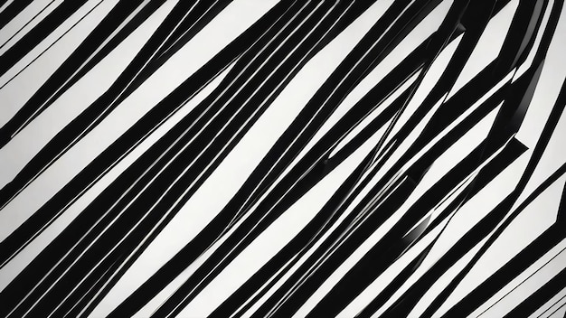 Abstrakcyjne tło z naprzemiennymi czarnymi i białymi paskami z pustą kopią w środku