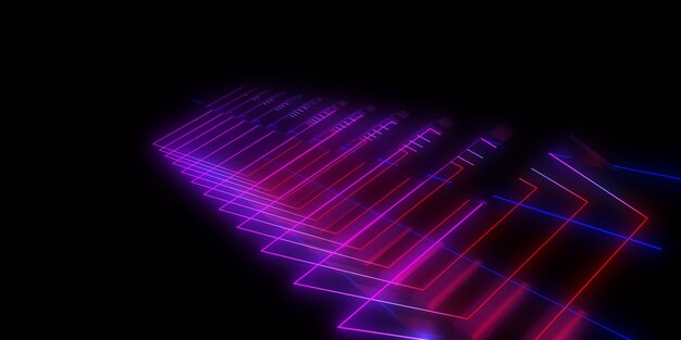 abstrakcyjne tło z neonowymi światłami