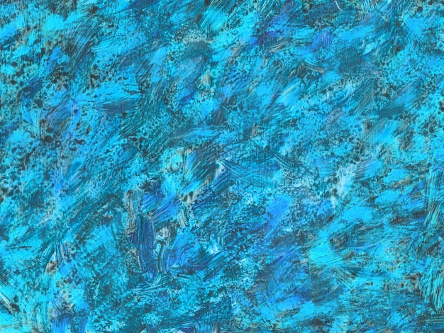 Abstrakcyjne tło z niebieskimi pociągnięciami pędzla olej malarstwo wewnętrzne farby na płótnie sztuki współczesnej