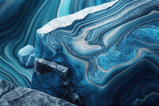 Abstrakcyjne tło z teksturą marmuru z naturalnego koloru niebieskiego Marmurowa tekstura tła o wysokiej rozdzielczości