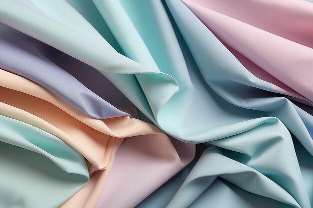 Abstrakcyjne tło z złożonej tkaniny w pastelowych odcieniach
