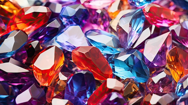 Abstrakcyjne wielokolorowe kryształy tła concisiting kolorowych kryształów
