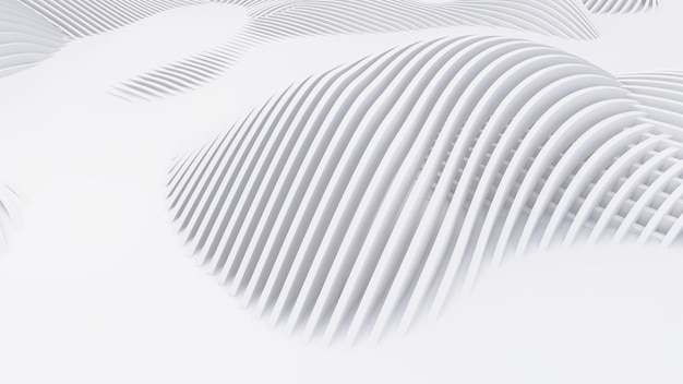 Abstrakcyjne zakrzywione kształty białe okrągłe tło