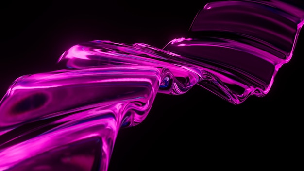 Abstrakcyjne zdjęcie premium Neon Wave Surface