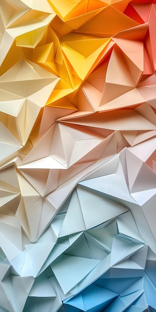 Abstrakcyjne zgięcia origami minimalistyczne tło dla telefonów komórkowych Koncepcja Origami Art Minimalistyczny projekt Abstrakcyjny tło telefon komórkowy Tapeta papier zgięcie