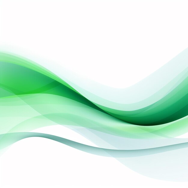 Zdjęcie abstrakcyjne zielone fale tła z dynamicznymi kształtami