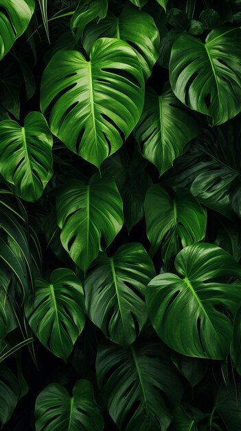 abstrakcyjne zielone liście liście dżungla tropikalna roślina krzew