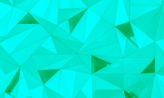 Abstrakcyjny 3d geometryczny projekt tła Caribbean Green Color