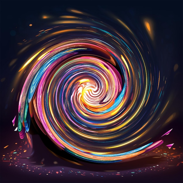 Abstrakcyjny błyszczący okrągły spiralny obrót
