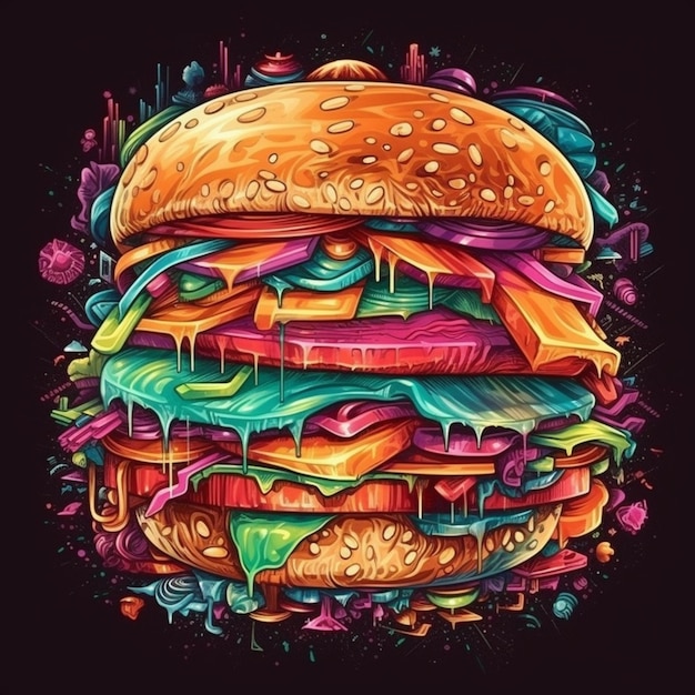 abstrakcyjny burger