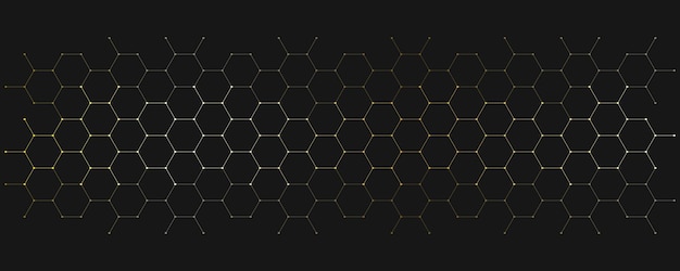 Zdjęcie abstrakcyjny element projektowy z geometrycznym tłem i złotym kształtem sześciokątów