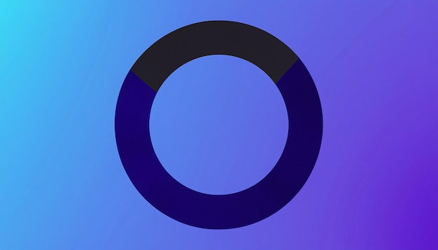 Zdjęcie abstrakcyjny geometryczny okrągły kształt na niebieskim tle