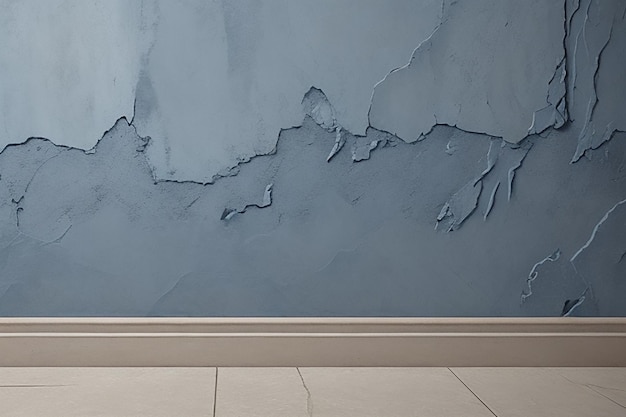 Abstrakcyjny grunge dekoracyjny relief niebiesko-morski sztukatura ściana tekstura szeroki kąt szorstki kolorowy tło