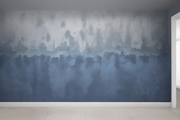 Abstrakcyjny grunge dekoracyjny relief niebiesko-morski sztukatura ściana tekstura szeroki kąt szorstki kolorowy tło