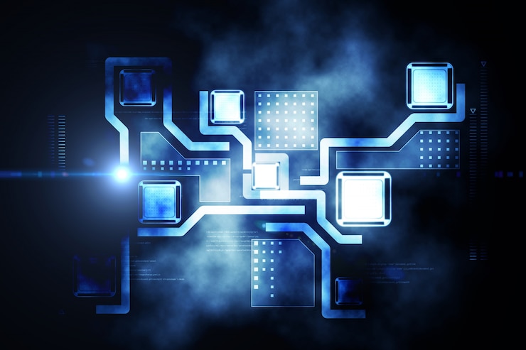 Zdjęcie abstrakcyjny interfejs technologii