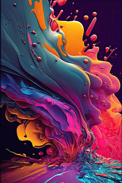 Abstrakcyjny kolor farby backgrsplash kolor oleju kolorowe tło Wykonane przez AIArtificial ound z plamami farby olejnej ilustracji wektorowych Wykonane przez AIArtificial intelligence