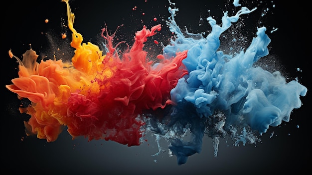 abstrakcyjny kolor splash ilustracja wysokiej rozdzielczościhd fotograficzny kreatywny obraz