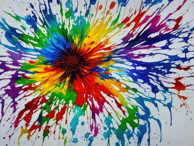 Zdjęcie abstrakcyjny kolorowy obraz kwiatowy tapeta