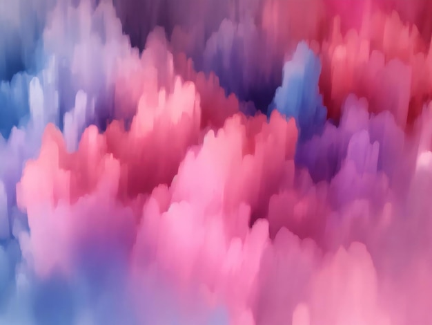 Abstrakcyjny kolorowy różowy miękki pastelowy kolor chmury tło wielokolorowe krople atramentu płyn ai generowane